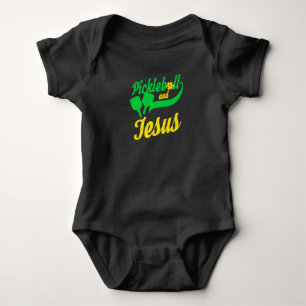 Pickleball Christian Jesus T-  Player  Dink Baby Bodysuit