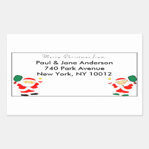 pickleball Christmas address labels