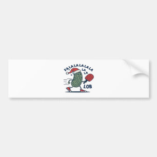 Pickleball Christmas Bumper Sticker