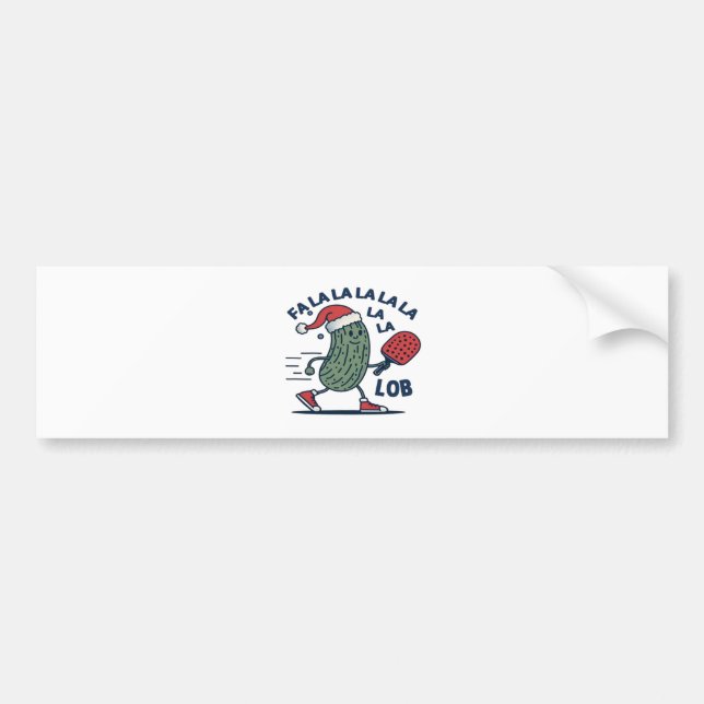 Pickleball Christmas Bumper Sticker (Front)