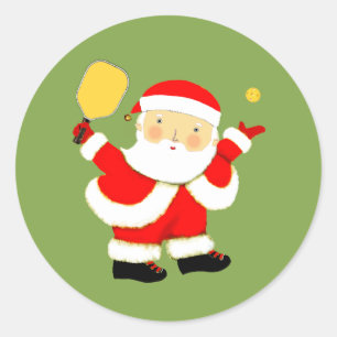 Pickleball Christmas Classic Round Sticker