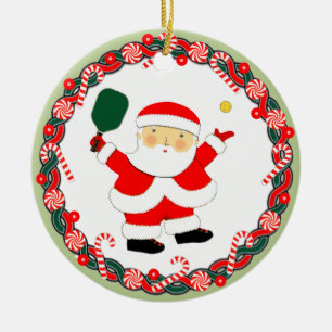 Pickleball Christmas Collectable 2023 Ceramic Ornament