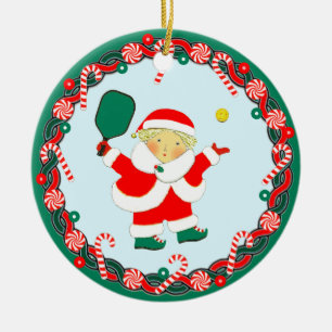 Pickleball Christmas Collectable Ceramic Ornament