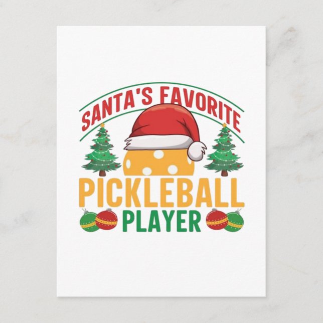 Pickleball Christmas  Enclosure Card (Front)
