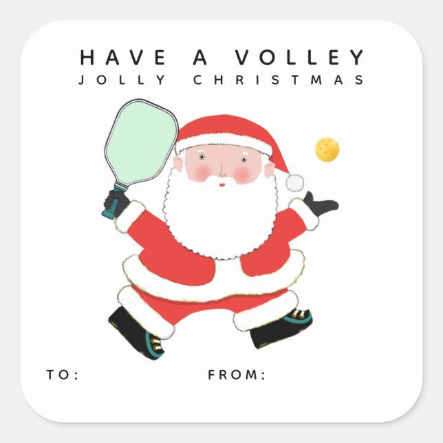 Pickleball Christmas Gift Tags (Front)