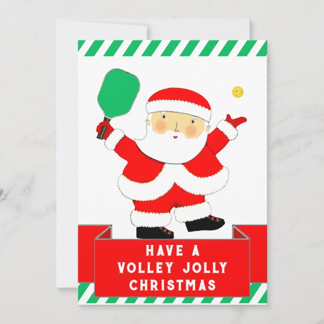 Pickleball Christmas Holiday Card (Front)