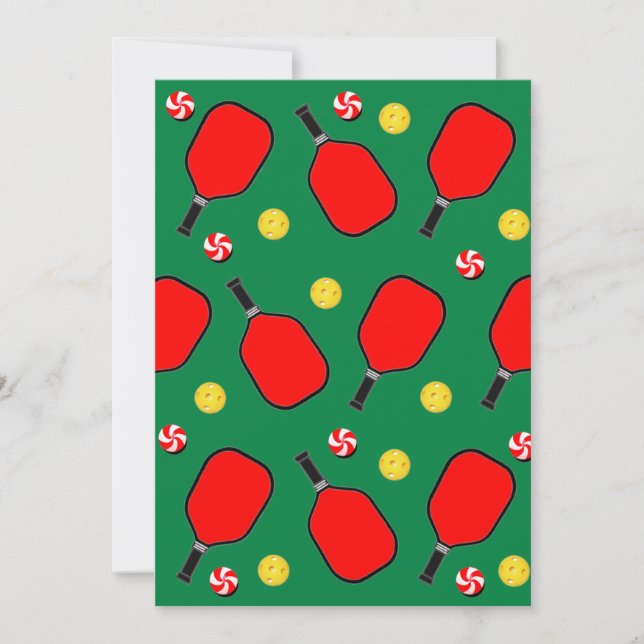 Pickleball Christmas Holiday Card (Front)