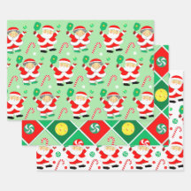 Pickleball Christmas Holiday Gift Wrapping Paper