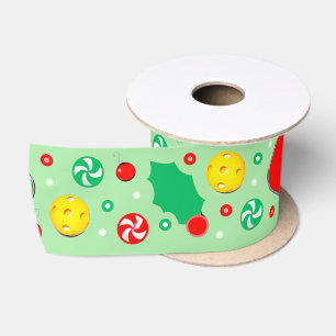 Pickleball Christmas Holiday Gifts Satin Ribbon