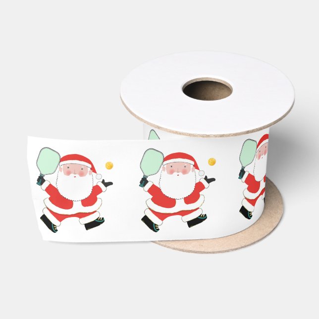 Pickleball Christmas Holiday Gifts Satin Ribbon (Spool)