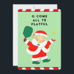 Pickleball Christmas Holiday Greeting<br><div class="desc">Funny pickleball Christmas holiday cards featuring creative Mrs. Claus pickleball player. To personalize edit text to add name.</div>