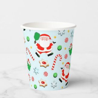 Pickleball Christmas Holiday Paper Cups