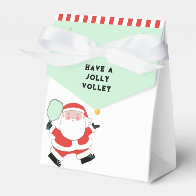 Pickleball Christmas Holiday Party Favor Box (Front Side)