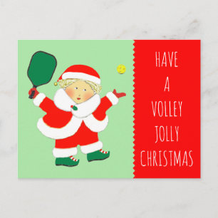 Pickleball Christmas Holiday Postcard