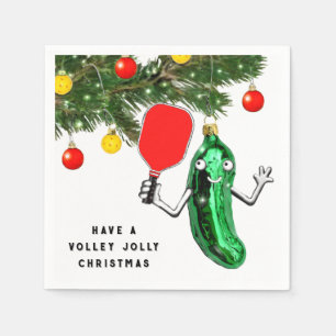 Pickleball Christmas Holiday Sports Party Napkins