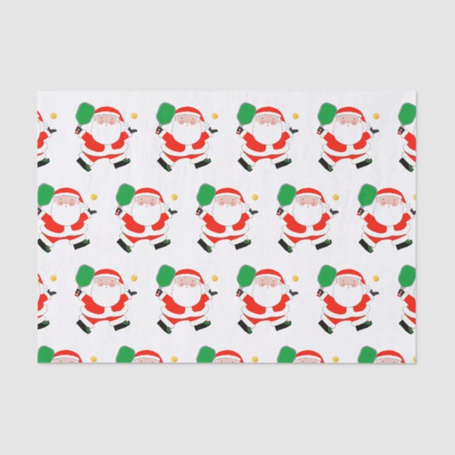 Pickleball Christmas Holiday Tissue Paper (Front)