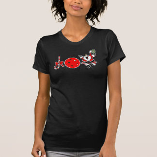 Pickleball Christmas Joy Candy Cane Santa Xmas T-Shirt