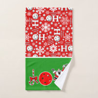 Pickleball Christmas Joy Santa Red and Green