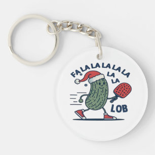 Pickleball Christmas Keychain