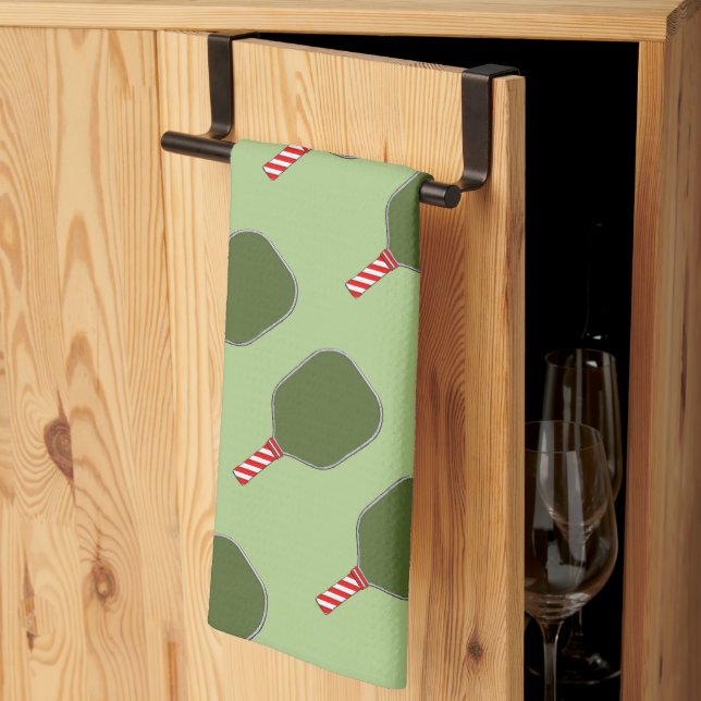 Pickleball Christmas Kitchen Towel (Thirds Fold)