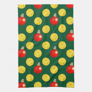 Pickleball Christmas Kitchen Towel