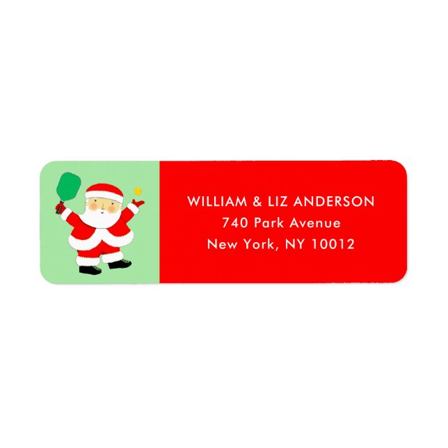 Pickleball Christmas Label (Front)