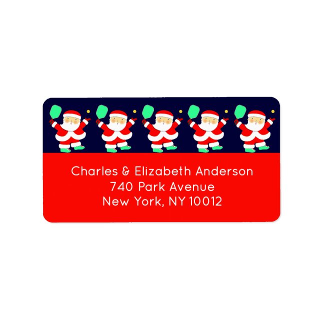 Pickleball Christmas Label (Front)