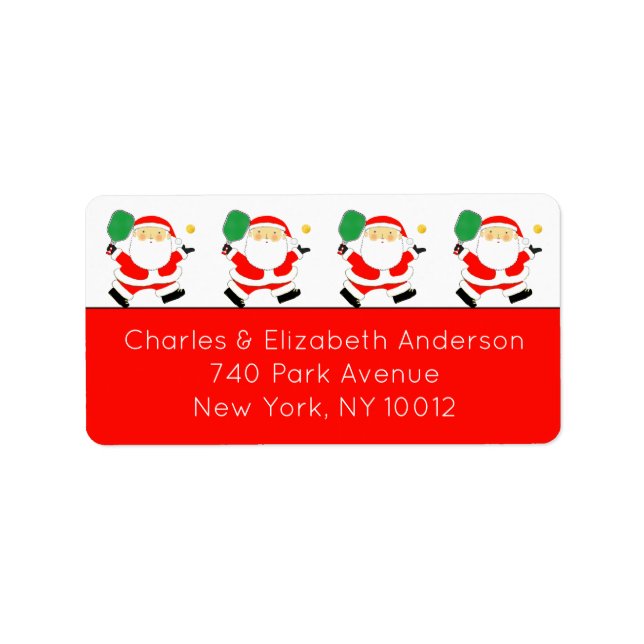 Pickleball Christmas Label (Front)