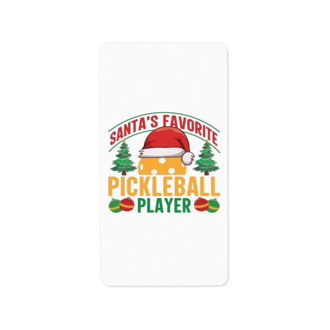 Pickleball Christmas  Label (Front)