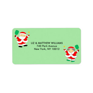 Pickleball Christmas Label