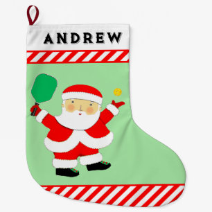 Pickleball Christmas Large Christmas Stocking