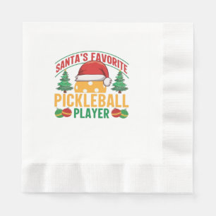 Pickleball Christmas Napkin