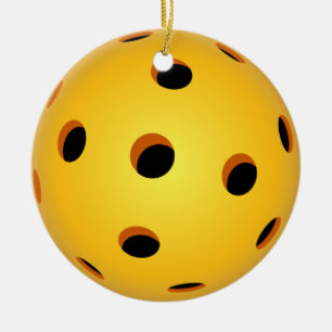 Pickleball Christmas Ornament - Ceramic Circle