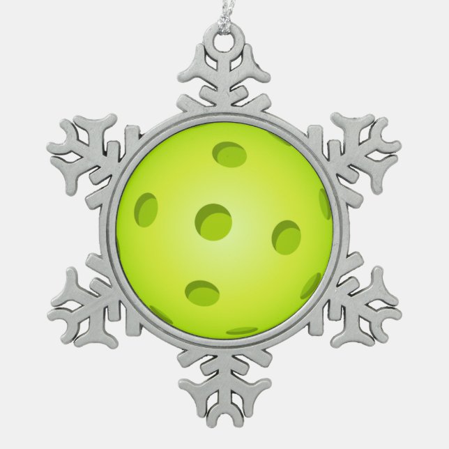 Pickleball Christmas Ornament Snowflake (Front)