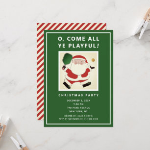 Pickleball Christmas Party Invitations