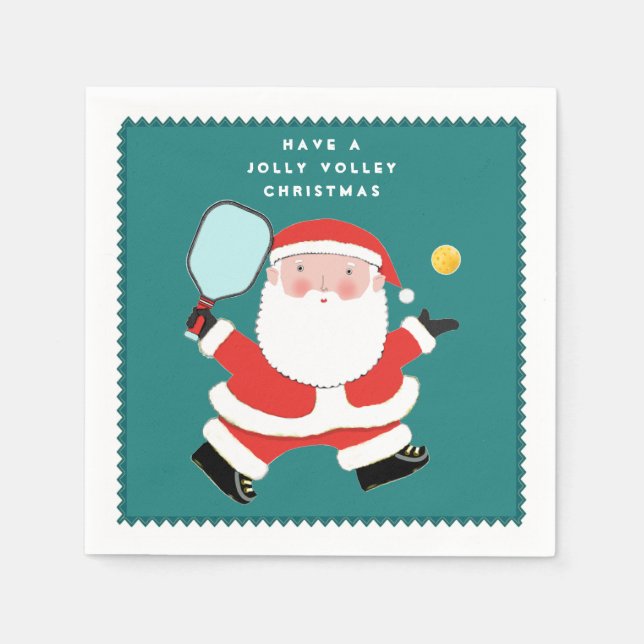 Pickleball Christmas Party Napkin (Front)