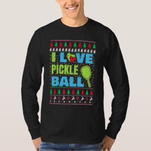 Pickleball Christmas Pickle Ball Ugly Christmas Sw T-Shirt