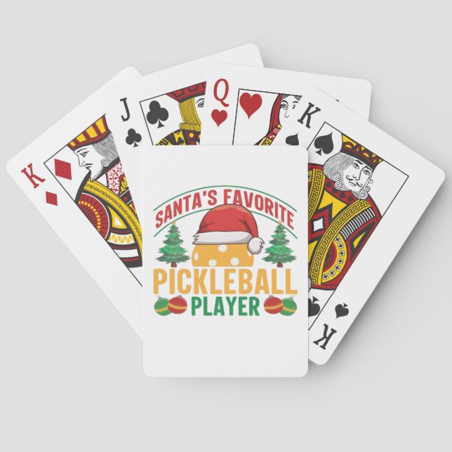 Pickleball Christmas  Playing Cards (Back)
