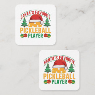 Pickleball Christmas  Square Business Card