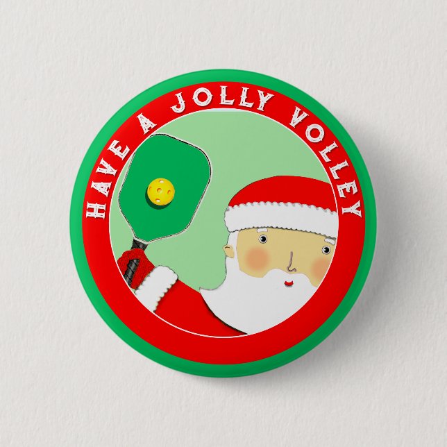 Pickleball Christmas Stocking Stuffers Button (Front)