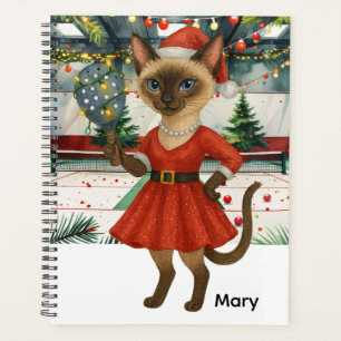 Pickleball Christmas themed for cat lovers  Planner
