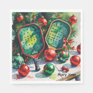 Pickleball Christmas themed  Napkin