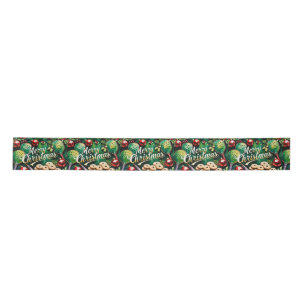 Pickleball Christmas themed Satin Ribbon