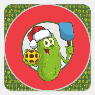 Pickleball Christmas themed  Square Sticker