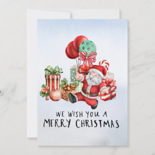 Pickleball Christmas themed with Santa Claus Holiday Card