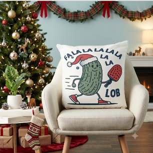 Pickleball Christmas Throw Pillow