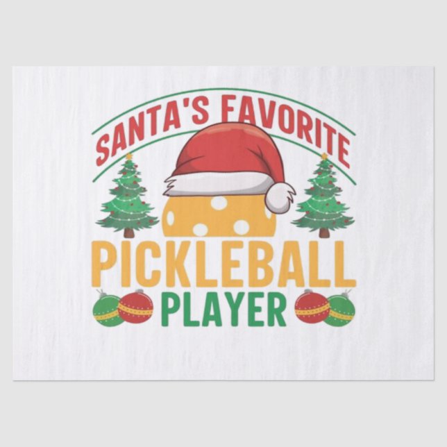 Pickleball Christmas  Tissue Paper (Front)
