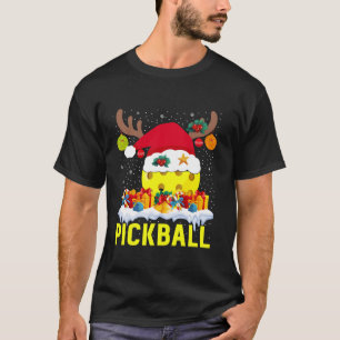 Pickleball Christmas Tree Santa Pickleball X mas L T-Shirt