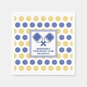 Pickleball Club Backyard Pickle Court Custom Text  Napkin