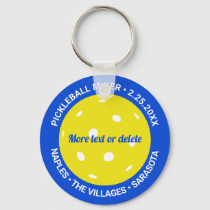Pickleball Club Mixer Tournament Game Custom Medal Keychain